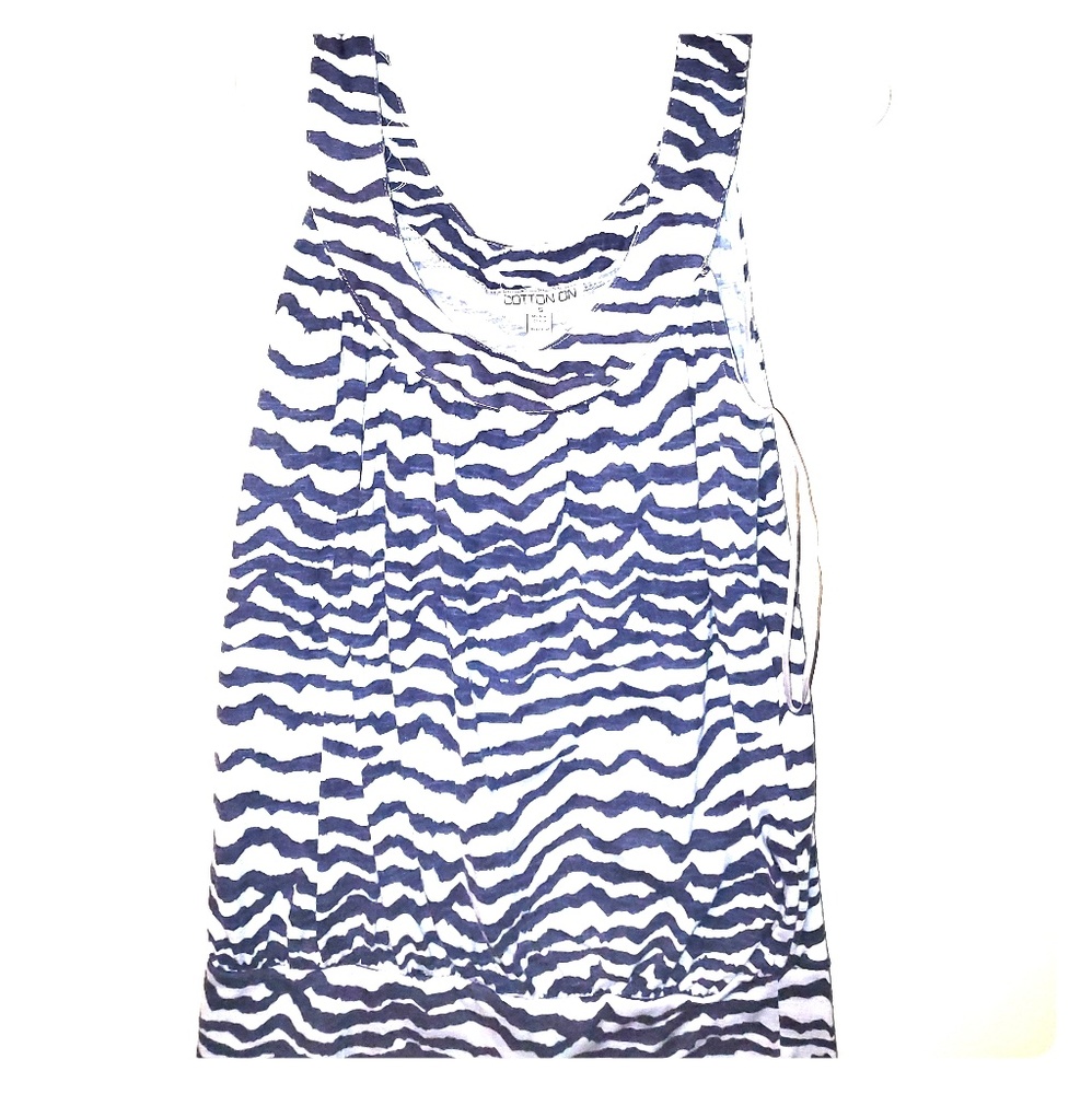Tiger Striped Stretchy Tank Top